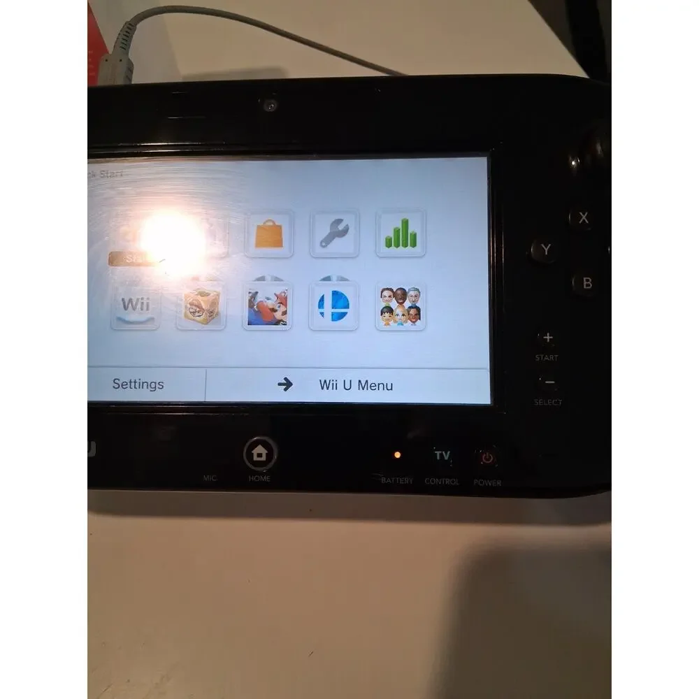 Official Nintendo Wii U GamePad Black WUP-010 w/ Charger - TESTED (Gamepad Only,
